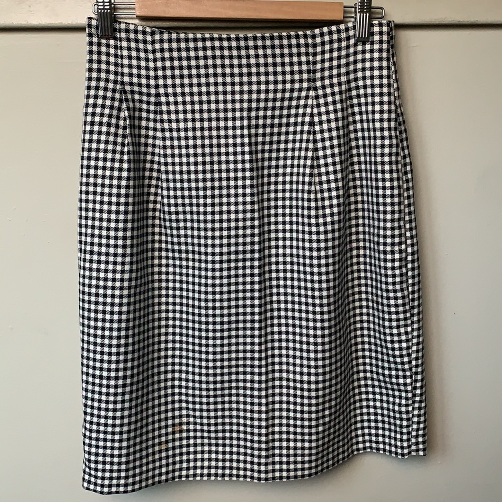 Briggs New York Skirts size 10 vintage black and white checkers gingham